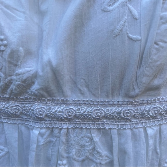 NWT White Cotton Summer Mini Dress - Picture 4 of 8